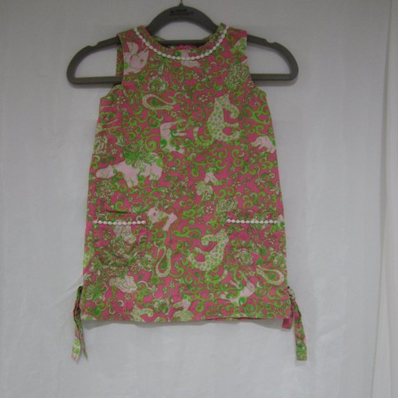 Lilly Pulitzer 4 Classic Shift Dress The Gangs All Here - Picture 1 of 8